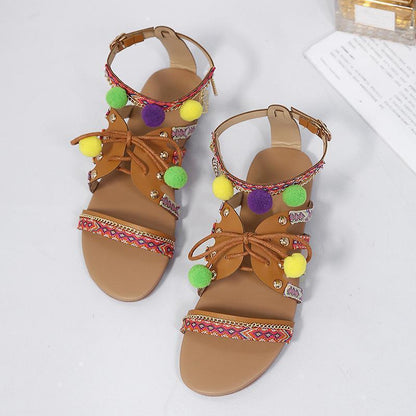 2018 Summer Beach Tassel Flat Heel Sandals