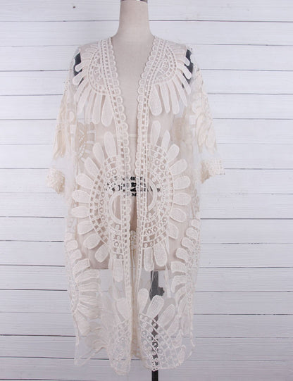 2018 New  Arrival Sun Flower Tassel Bikini Blouse