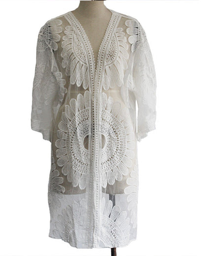 2018 New  Arrival Sun Flower Tassel Bikini Blouse