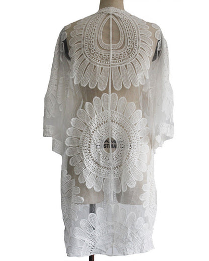 2018 New  Arrival Sun Flower Tassel Bikini Blouse