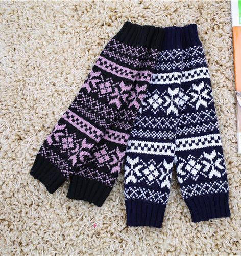 Half Refers To The Warm Knit Typing Women S Thick Wool Half Palm Gloves - 5