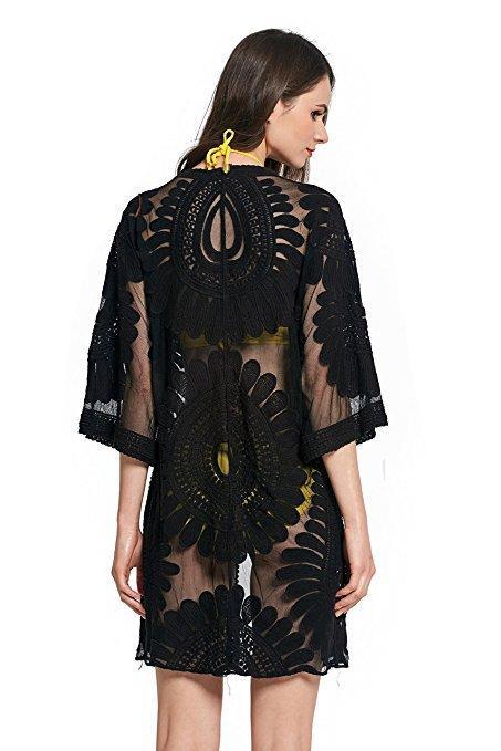 2018 New  Arrival Sun Flower Tassel Bikini Blouse