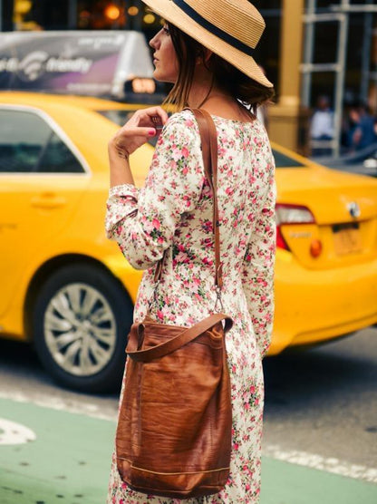 V-Neck Floral-Print Bohemia Maxi Dress