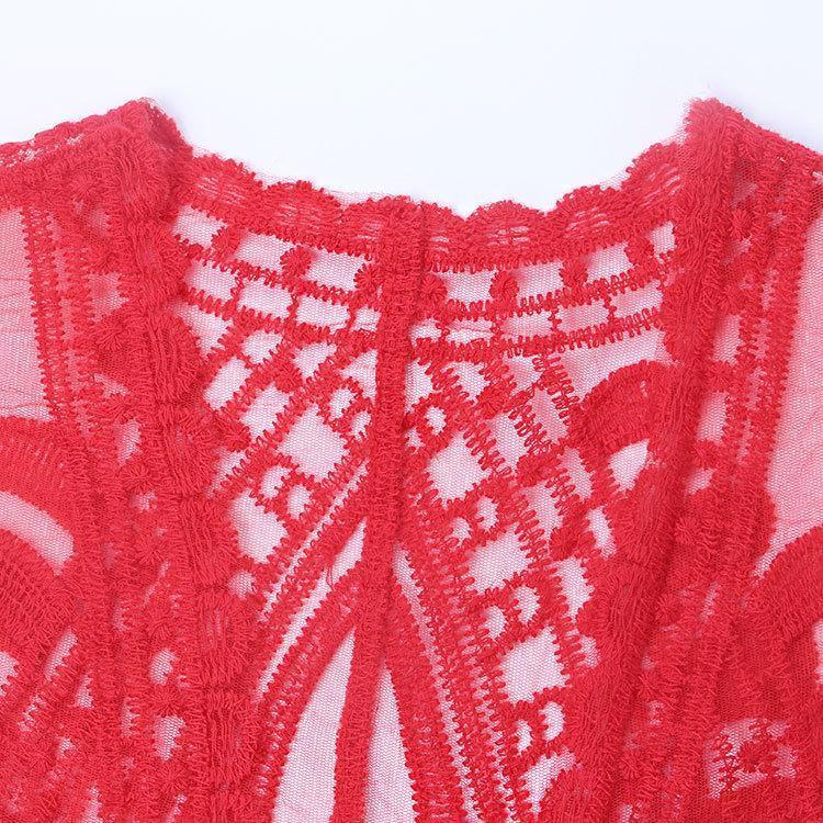2018 New  Arrival Sun Flower Tassel Bikini Blouse