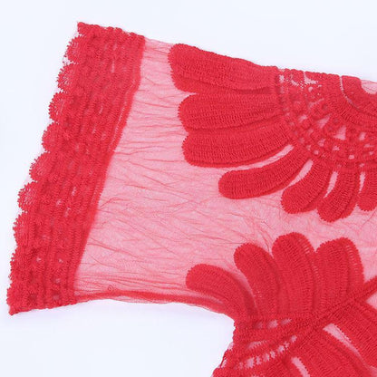2018 New  Arrival Sun Flower Tassel Bikini Blouse