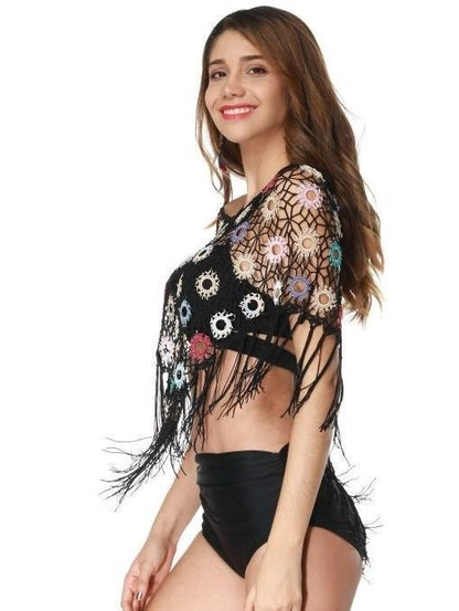 2018 New Hollow Tassel Beach Bikini Cover Up