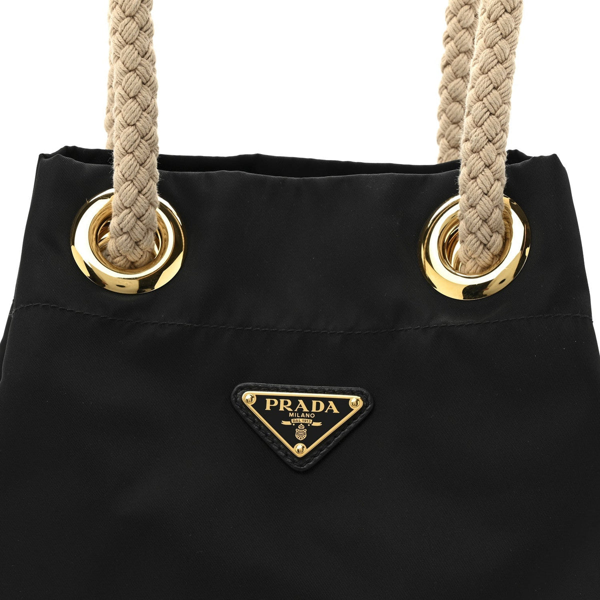 Re-Nylon Triangle Mariner Bucket Bag Black