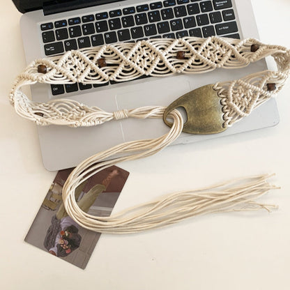 Beco - Distressed Metal Woven Belt - Boho &amp; Viantage