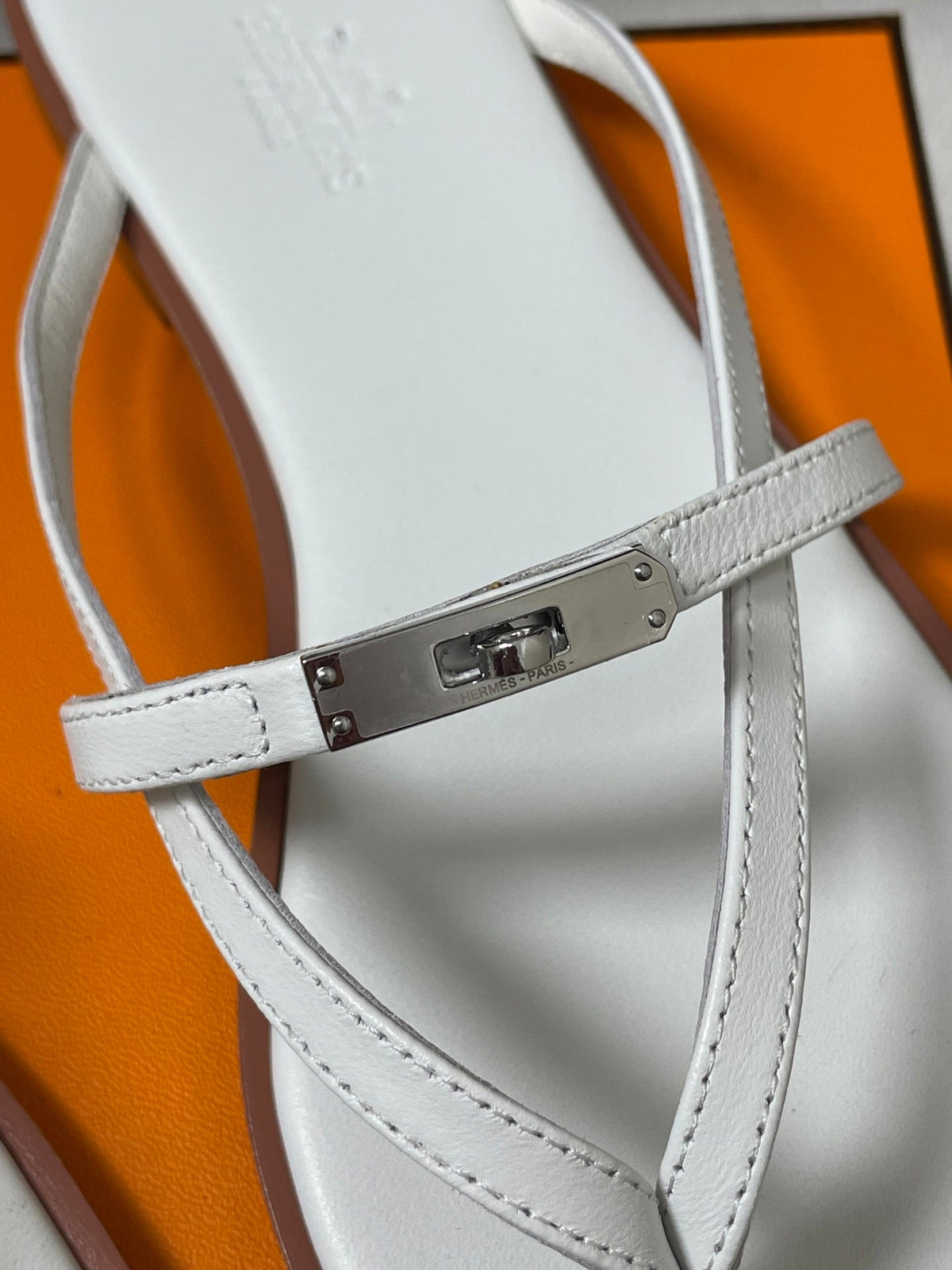 HM Miss Sandal White in Calfskin 593825