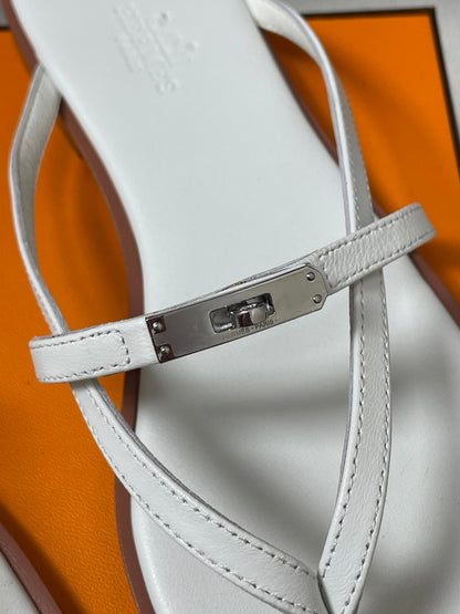 HM Miss Sandal White in Calfskin 593825