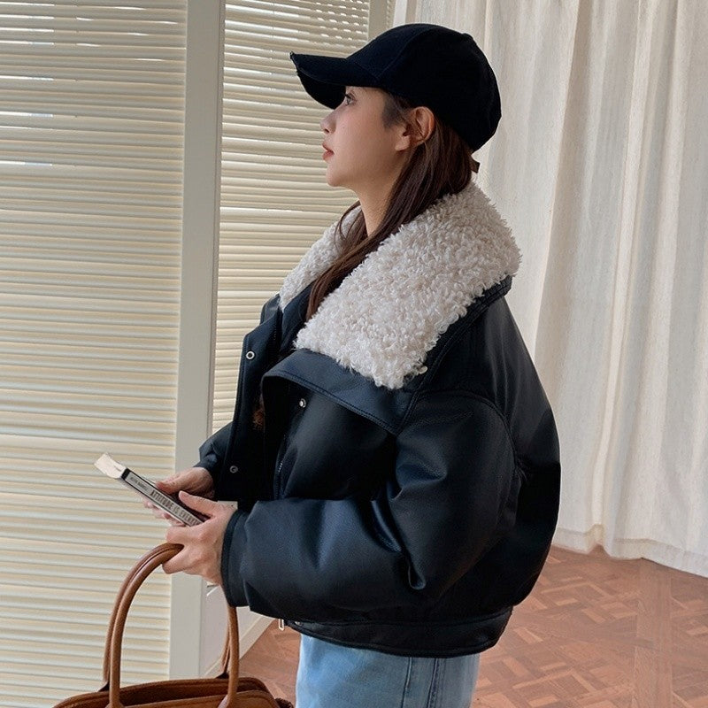 Short Fur Collar Cotton Jacket