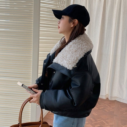 Short Fur Collar Cotton Jacket