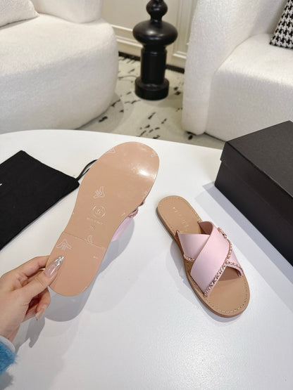 CC Cruise 2025/26 Mules Pink Light Beige Calfskin 570314