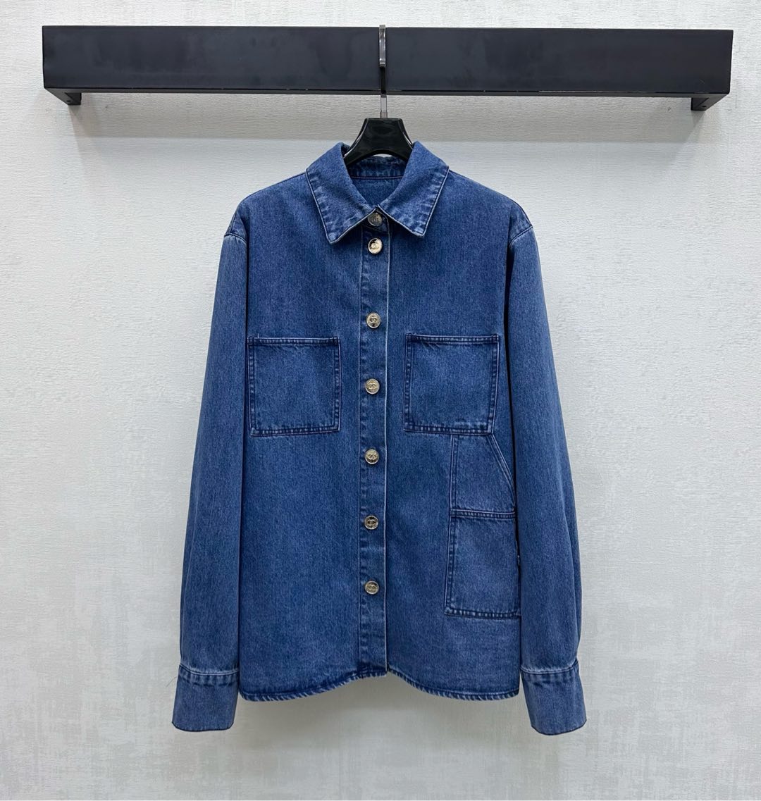 CC 26S Loose-fit Denim Jacket Indigo Blue Cotton Denim 350421