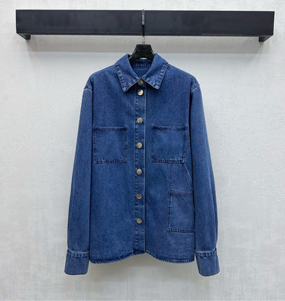 CC 26S Loose-fit Denim Jacket Indigo Blue Cotton Denim 350421