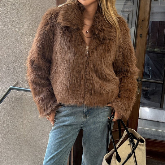 Loose Solid Color Long Sleeve Cardigan Coat