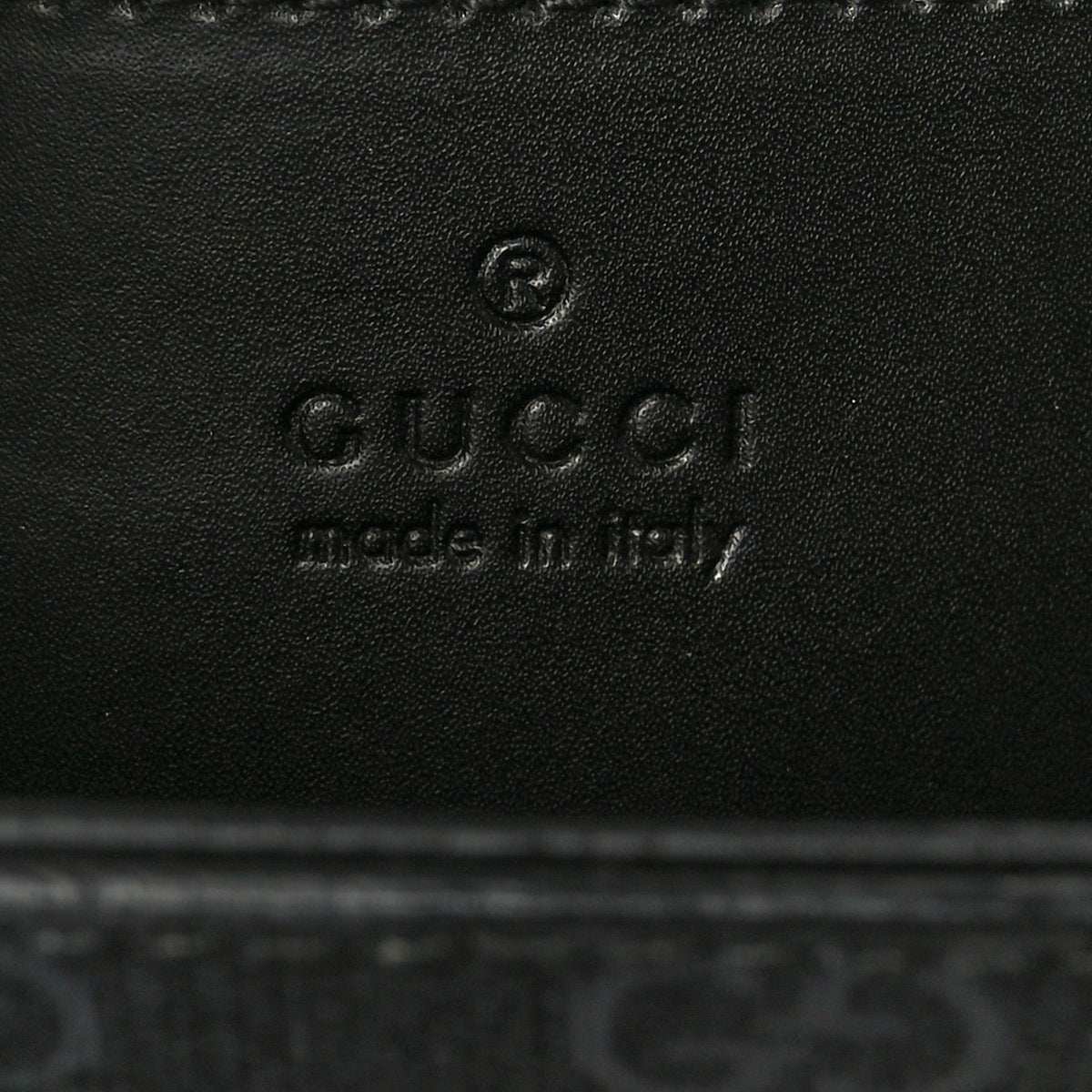 GG Supreme Monogram Appia Calfskin Web Mini Tote Bag Black