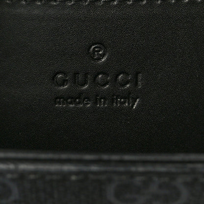 GG Supreme Monogram Appia Calfskin Web Mini Tote Bag Black