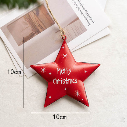 Cute Star Iron Christmas Tree Hanging Ornament