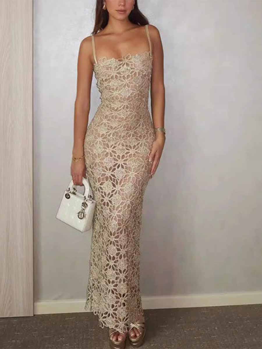 Margot Luxurious Hollowed Out Maxi Dress