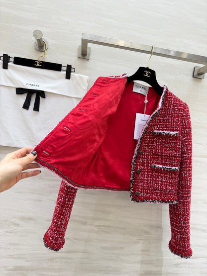 CC Runway Jacket Red Tweed 344791