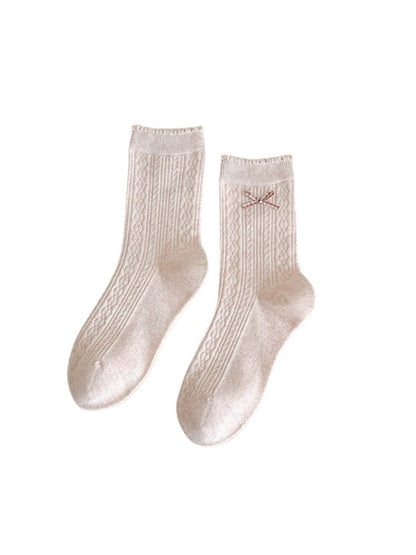 Rufia - Sweet Cozy Bow Mid-Calf Capsule Socks