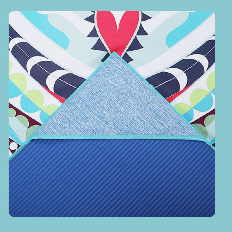 Portable Printed Yoga Towel Non-Slip Design Supports Custom Pattern Design Digital Printed Yoga Towel Yoga Mat 12