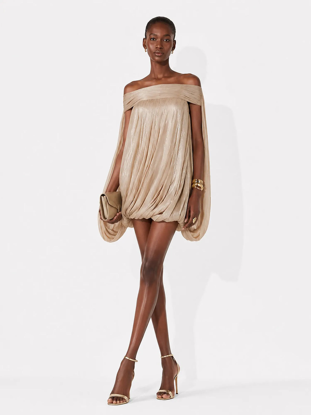Thalia Ruched Off-Shoulder Mini Dress