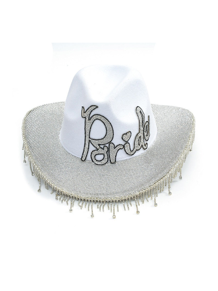 Kiara Rhinestone Tassel Cowboy Hat