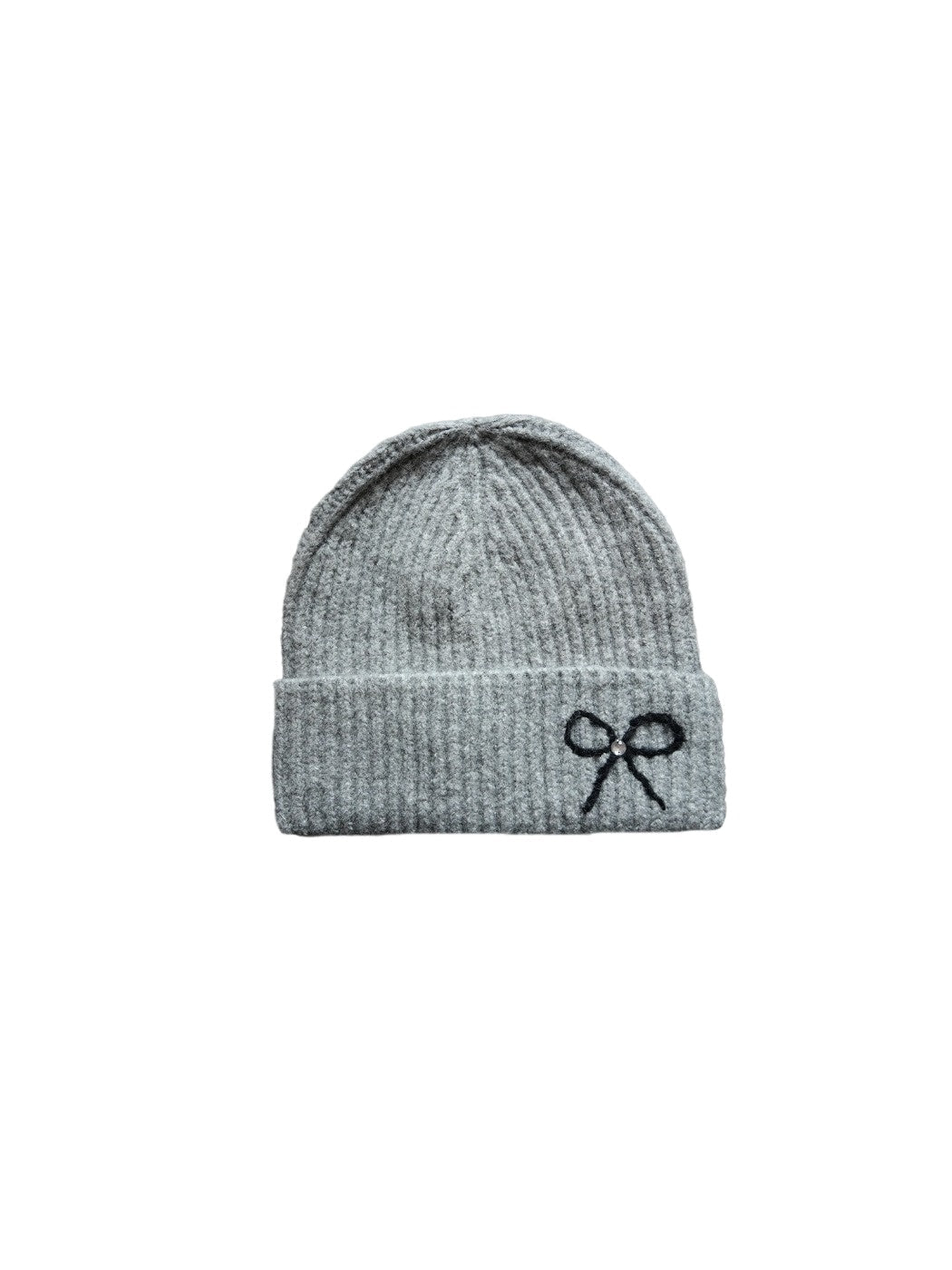 Haila - Knitted Beanie with Butterfly Embroidery