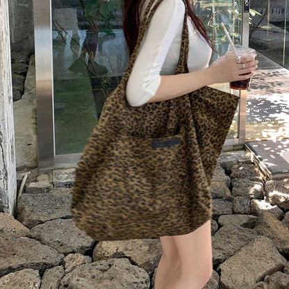 Leopard Large Capacity Hobo Tote Shoulder Bag