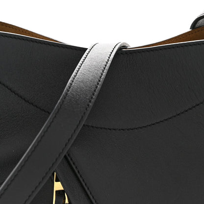 Calfskin Hammock Slice Bag Black