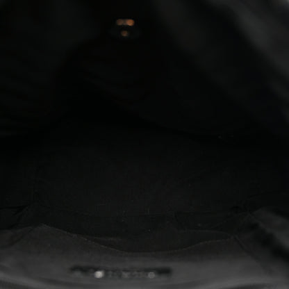 Calfskin Chevron Quilted Small Urban Spirit Backpack Black