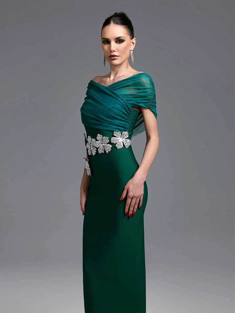 Miranda Sheer Floral Maxi Dress