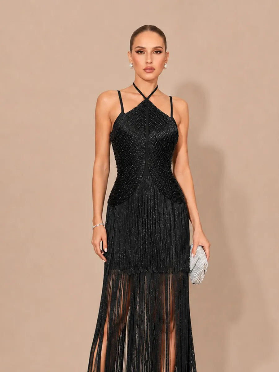 Mireia Tasseled Strap Maxi Dress