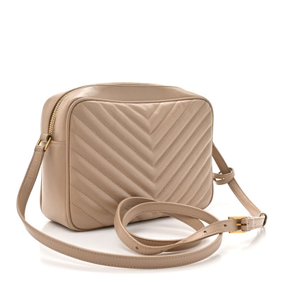 Calfskin Matelasse Monogram Lou Camera Bag Dark Beige