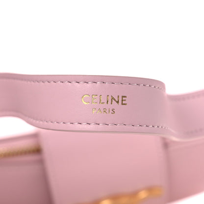 Smooth Calfskin Medium Strap Ava Triomphe Shoulder Pastel Pink