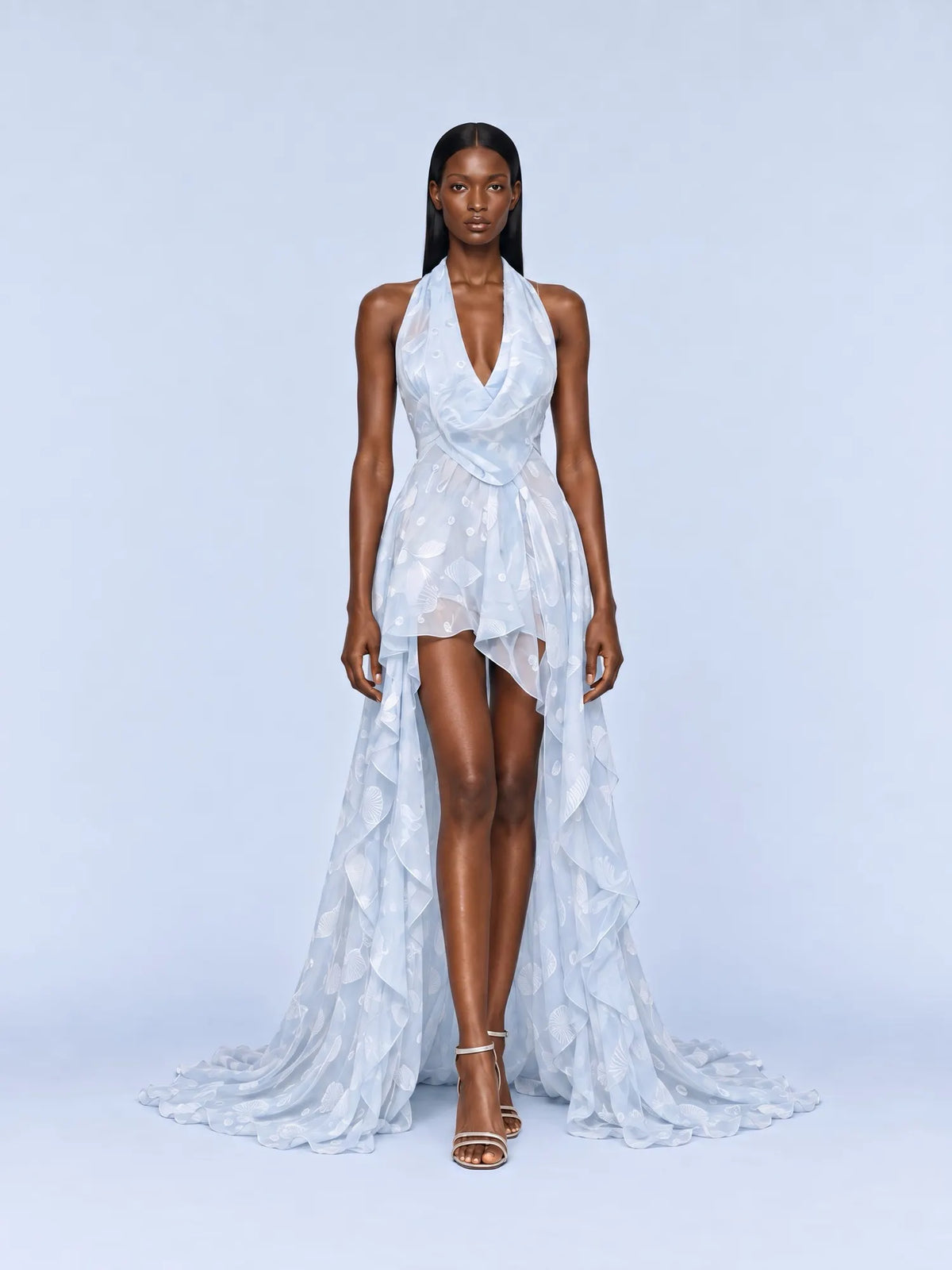 Seren Asymmetric Draped Maxi Dress