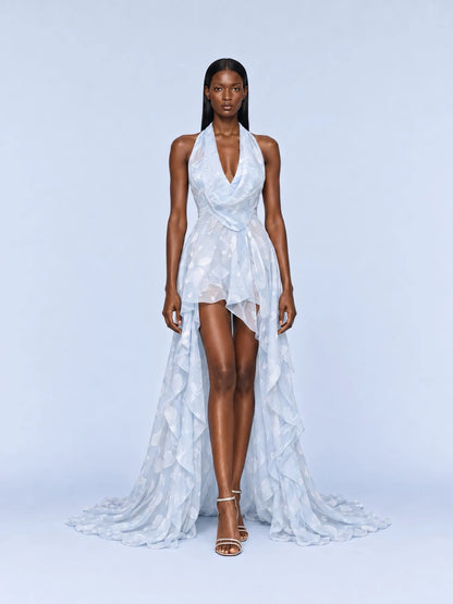 Seren Asymmetric Draped Maxi Dress