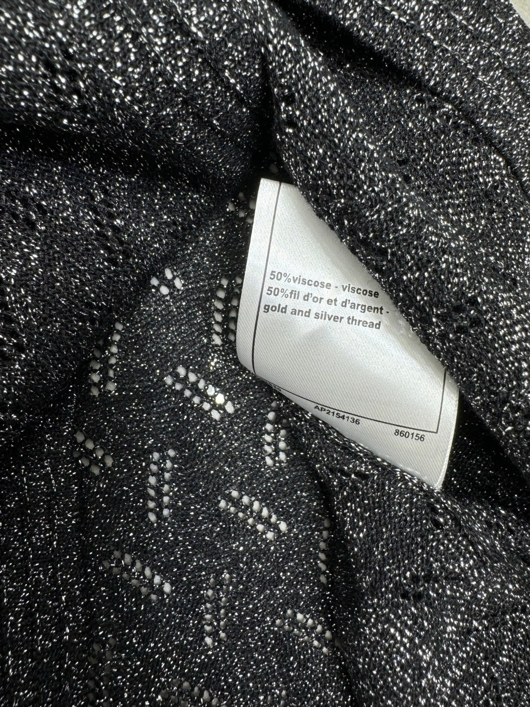CHANEL SHORT-SLEEVE SEQUINNED KNIT CARDIGAN 269407