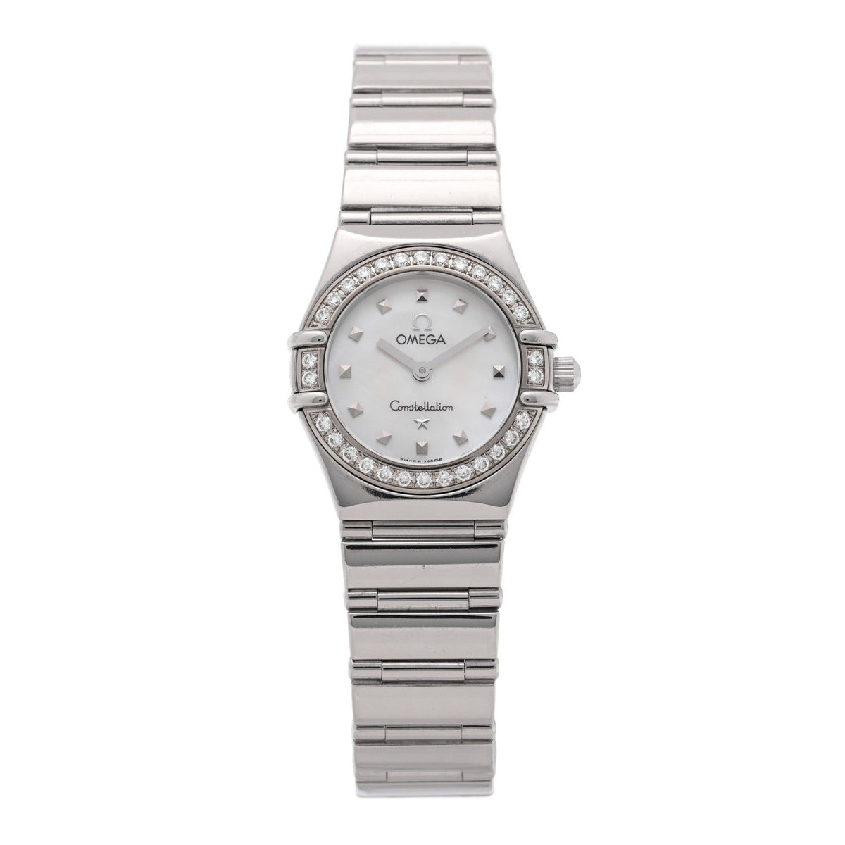 Stainless Steel Diamond Bezel Mother of Pearl 22mm Constellation My Choice Quartz Watch 1465.71.00