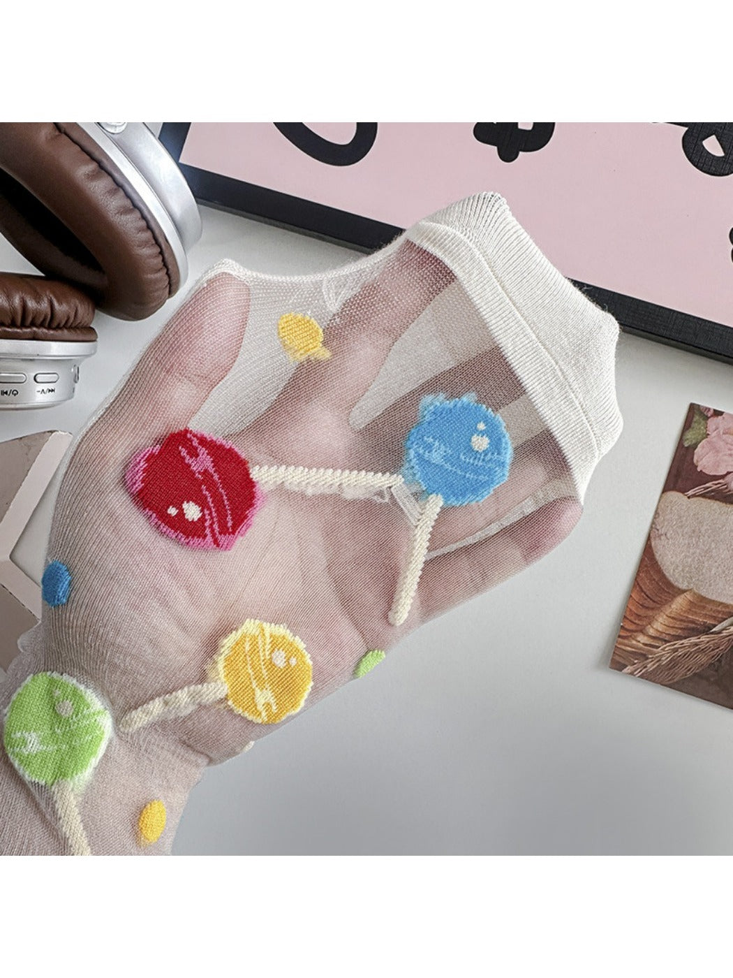 Rufia - Retro Cute Thin Mid-Calf Socks - Sweet &amp; Breezy