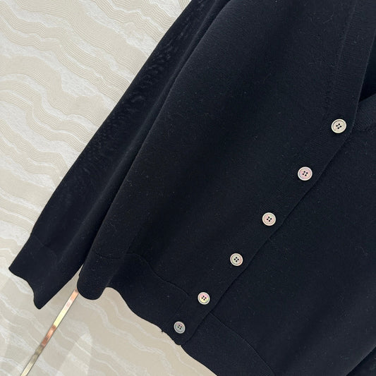 Prada 25 Cardigan Black Wool