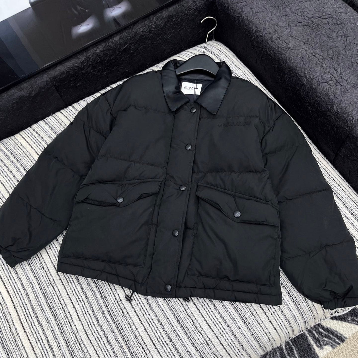 Miu Miu 25 Down jackets Black Polyester 301204