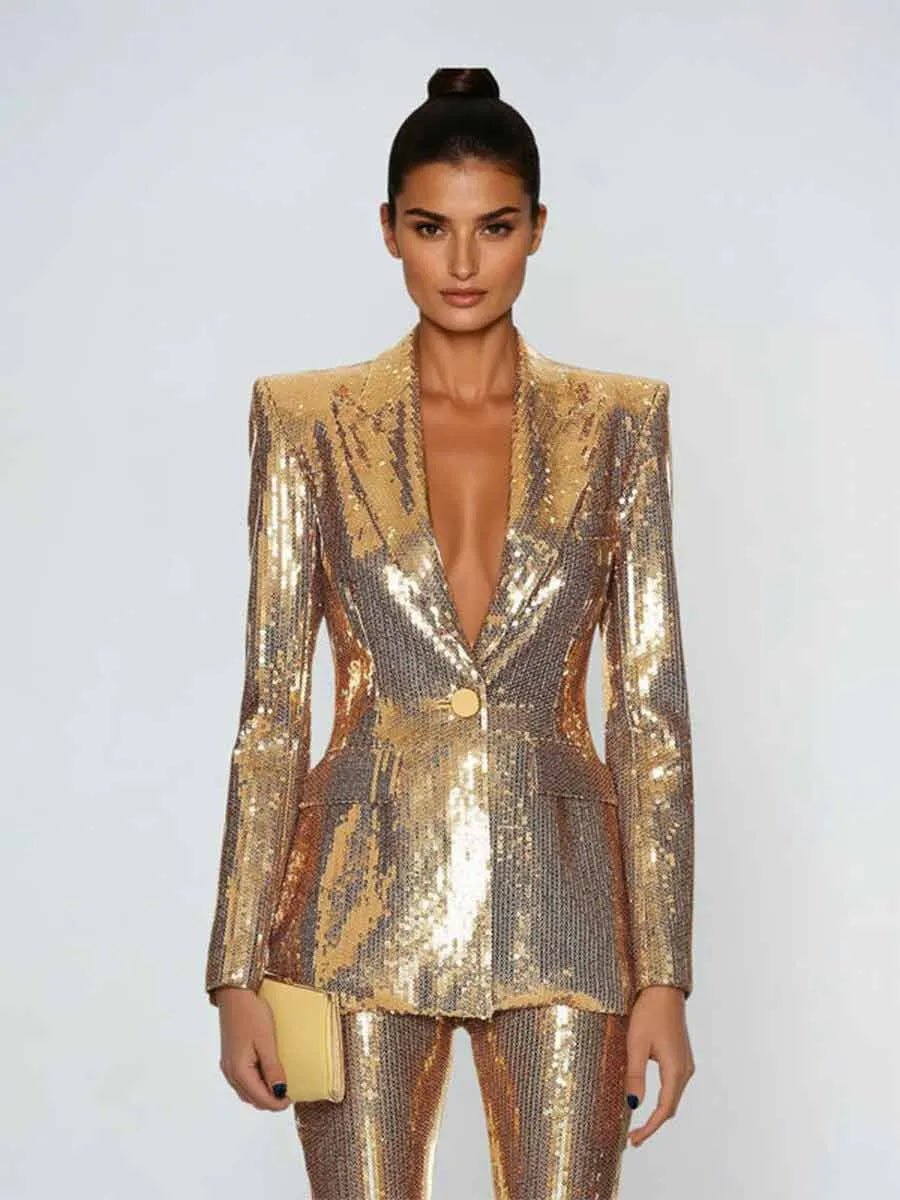 Mariana Long Sleeve Sequin Two Piece Set