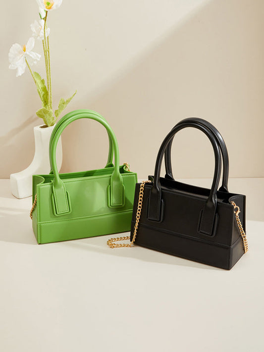 Chains Solid Color Crossbody Bags