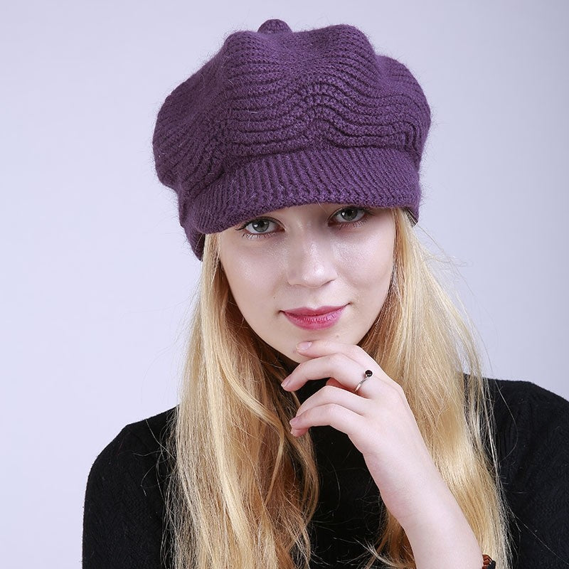 Knitted Thickened Duck Tongue Beret