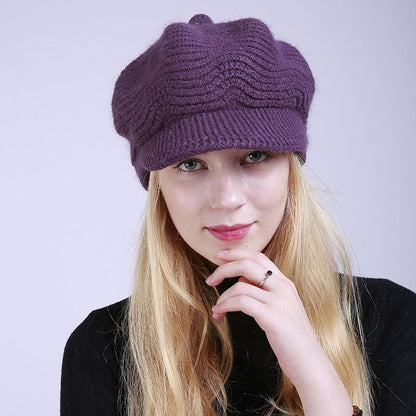 Knitted Thickened Duck Tongue Beret