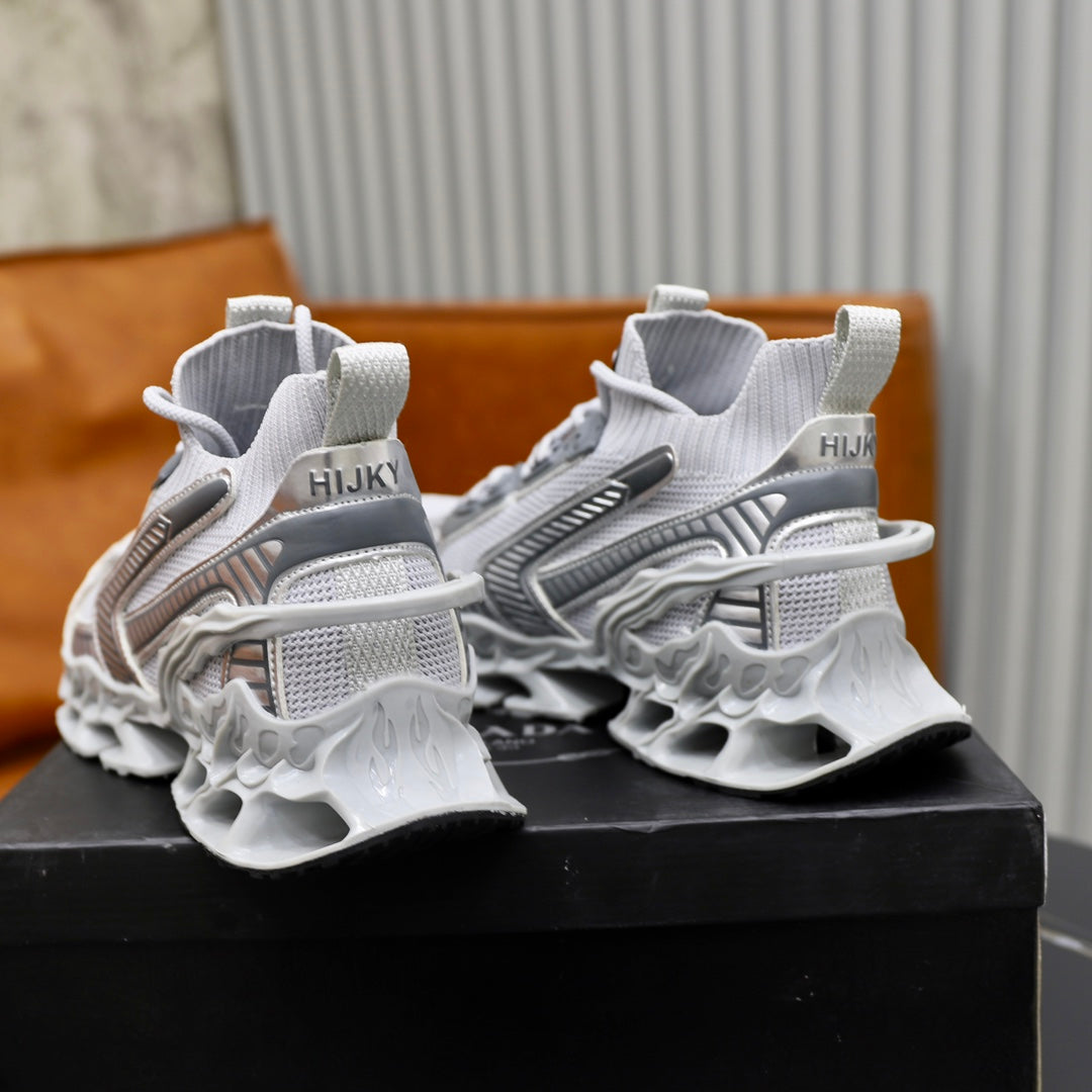 PRA RUNNING SHOES BLADE IN SILVER BREATHABLE MESH