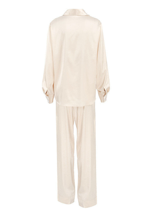 Satin Relaxed Shirt And Pants Two Piece Set